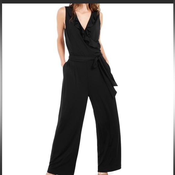 Alfani Ruffled Wide Leg Jumpsuit - Picture 1 of 8